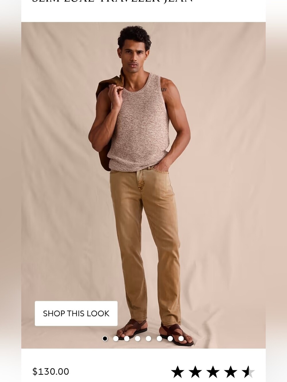 Banana Republic Men's Tan Chinos - Slim Straight Fit